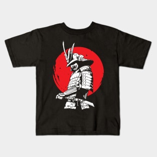 Samurai Sunset Illustration Kids T-Shirt